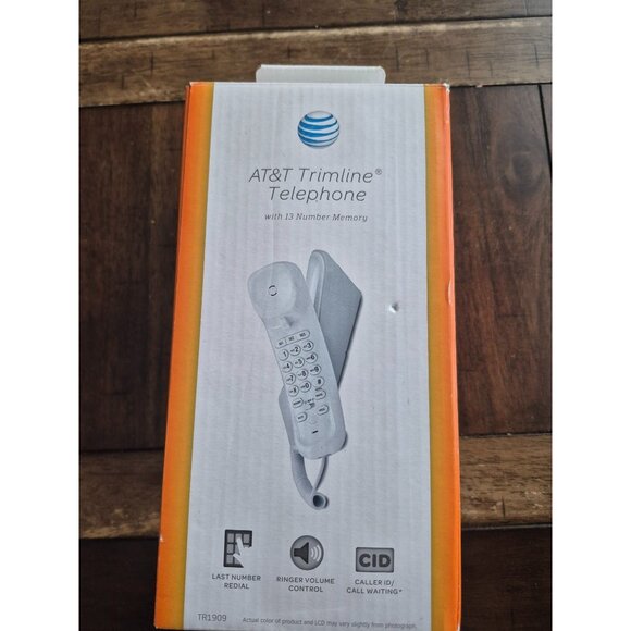 AT&T Trimline Corded Telephone With Caller ID/Call Waiting 13-Number Memory Ring - Picture 1 of 4